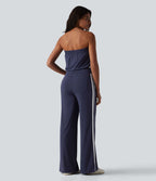 Combinaison casual bustier bandes latérales rayures à séchage rapide SoftlyZero™ QuickDry avec poches - Easy Peasy