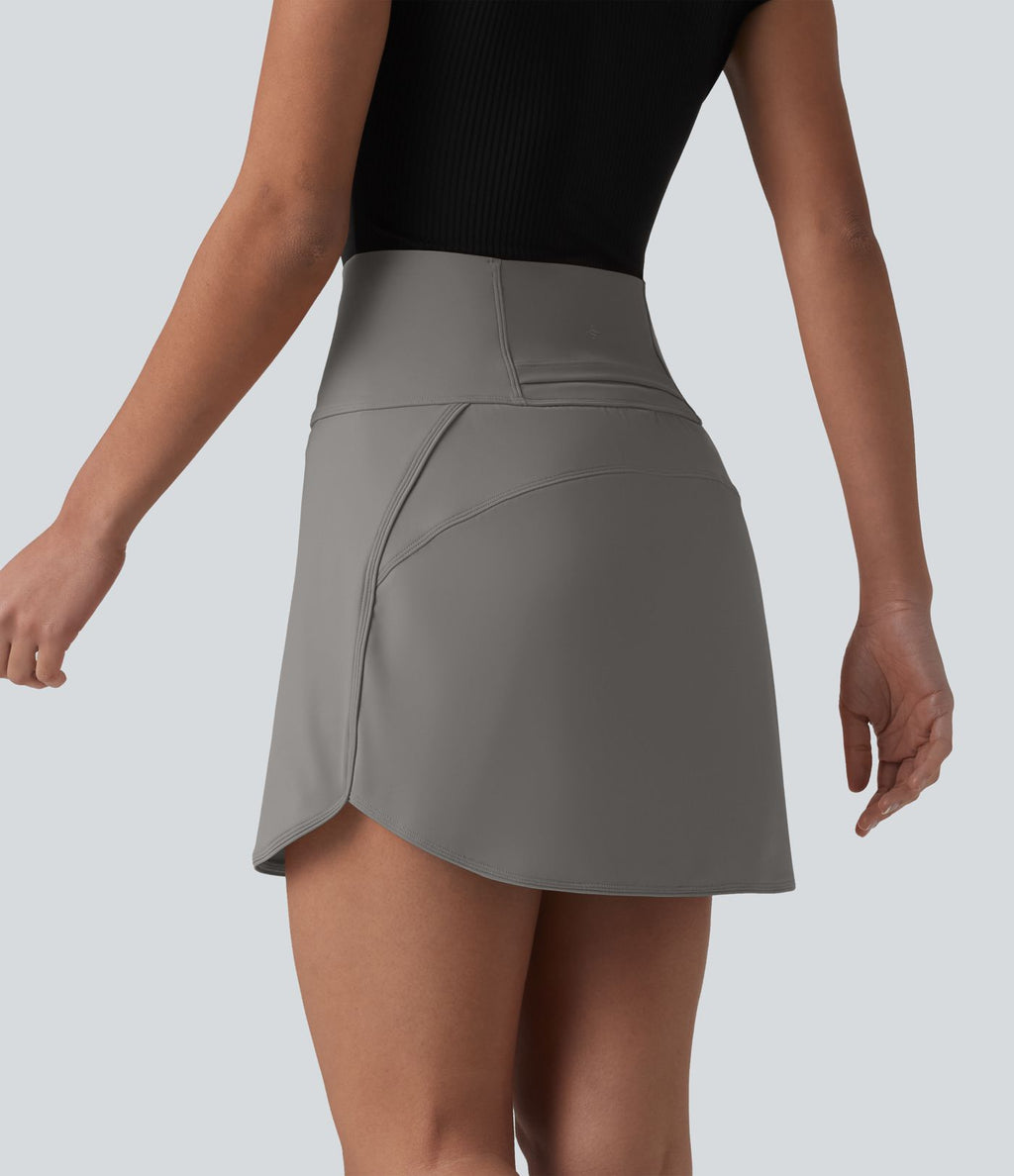 Jupe de golf courte 2-en-1 SoftlyZero™ Airy effet frais InstantCool taille ultra-haute gainant avec ourlet arrondi et poches