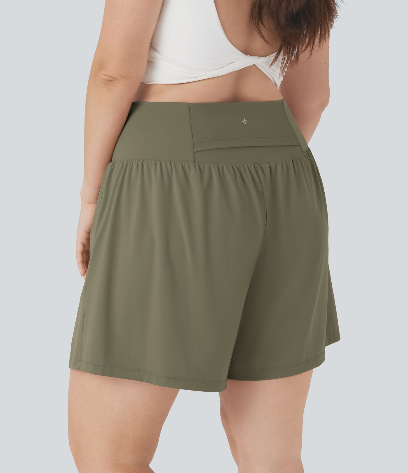 Short tailleur 2-en-1 Cool Touch yoga taille très haute Softlyzero™ Airy grande taille 17,5 cm avec poches