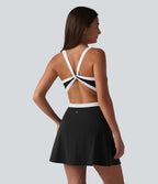 Robe de tennis mini SoftlyZero™ Airy 2-en-1 color block à effet frais InstantCool, brassière intégrée et poches, accès facile Easy Peasy