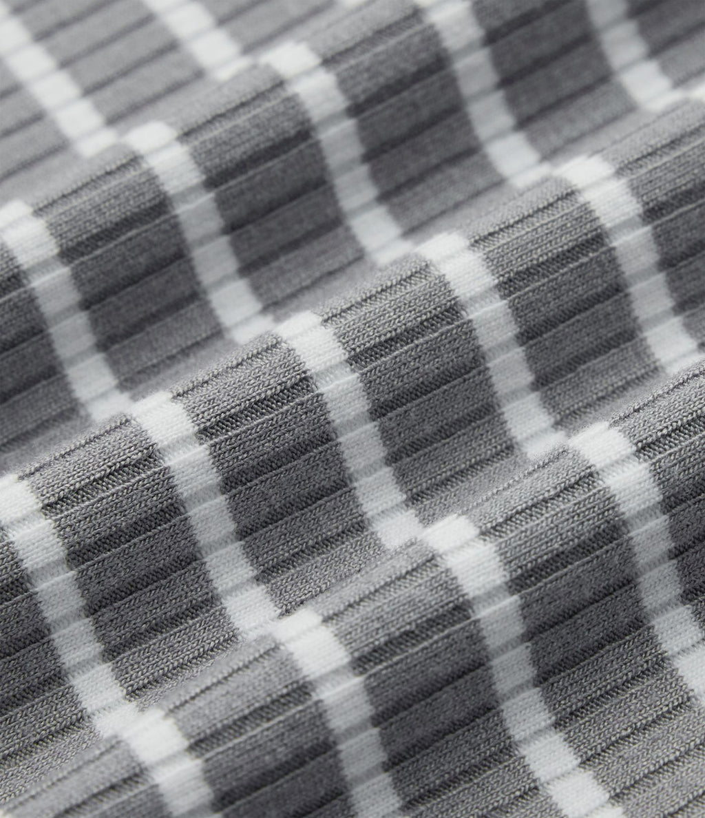 Robe courte moulante casual col rond manches courtes à rayures avec brassière intégrée