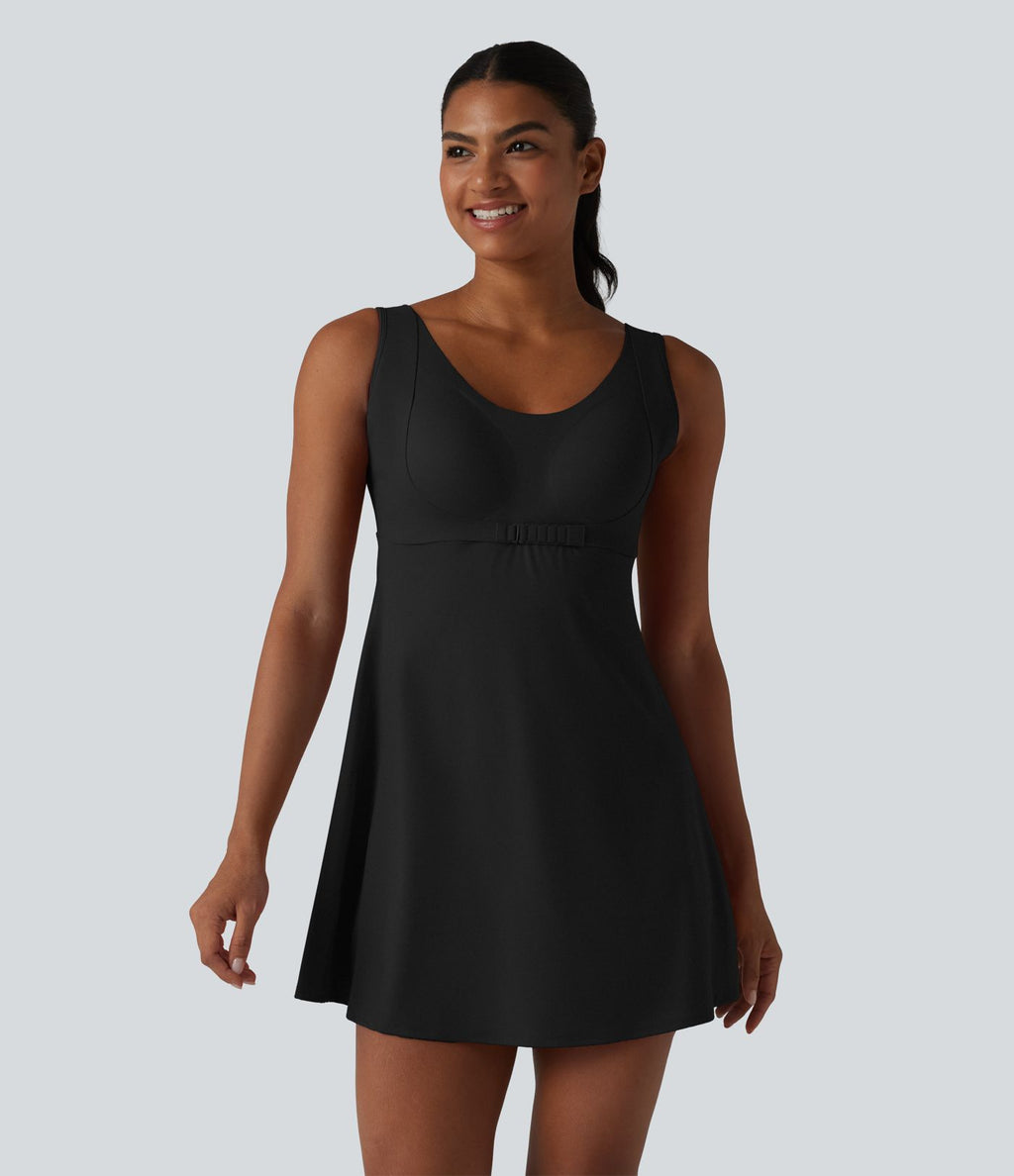Robe de tennis courte 2-en-1 Halara UltraSculpt™ effet push-up bonnets E-G avec poches – Édition Easy Peasy