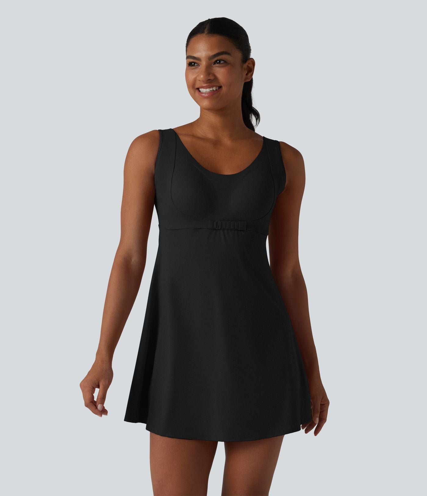 Robe de tennis courte 2-en-1 Halara UltraSculpt™ effet push-up bonnets E-G avec poches – Édition Easy Peasy