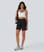 Short de yoga SoftlyZero™ Airy 2-en-1 taille très haute avec poches et effet frais InstantCool 17,5 cm