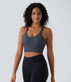 Brassière de sport maintien léger bretelles froncées doubles bonnets A-D OneForm Seamless Flow