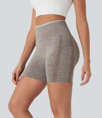 Short cycliste yoga 12,5 cm effet push-up taille haute froncé sans couture OneForm Seamless Flow