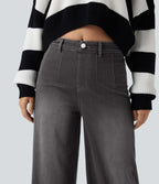 Halara Flex™ Jean large décontracté taille haute gainant avec poches