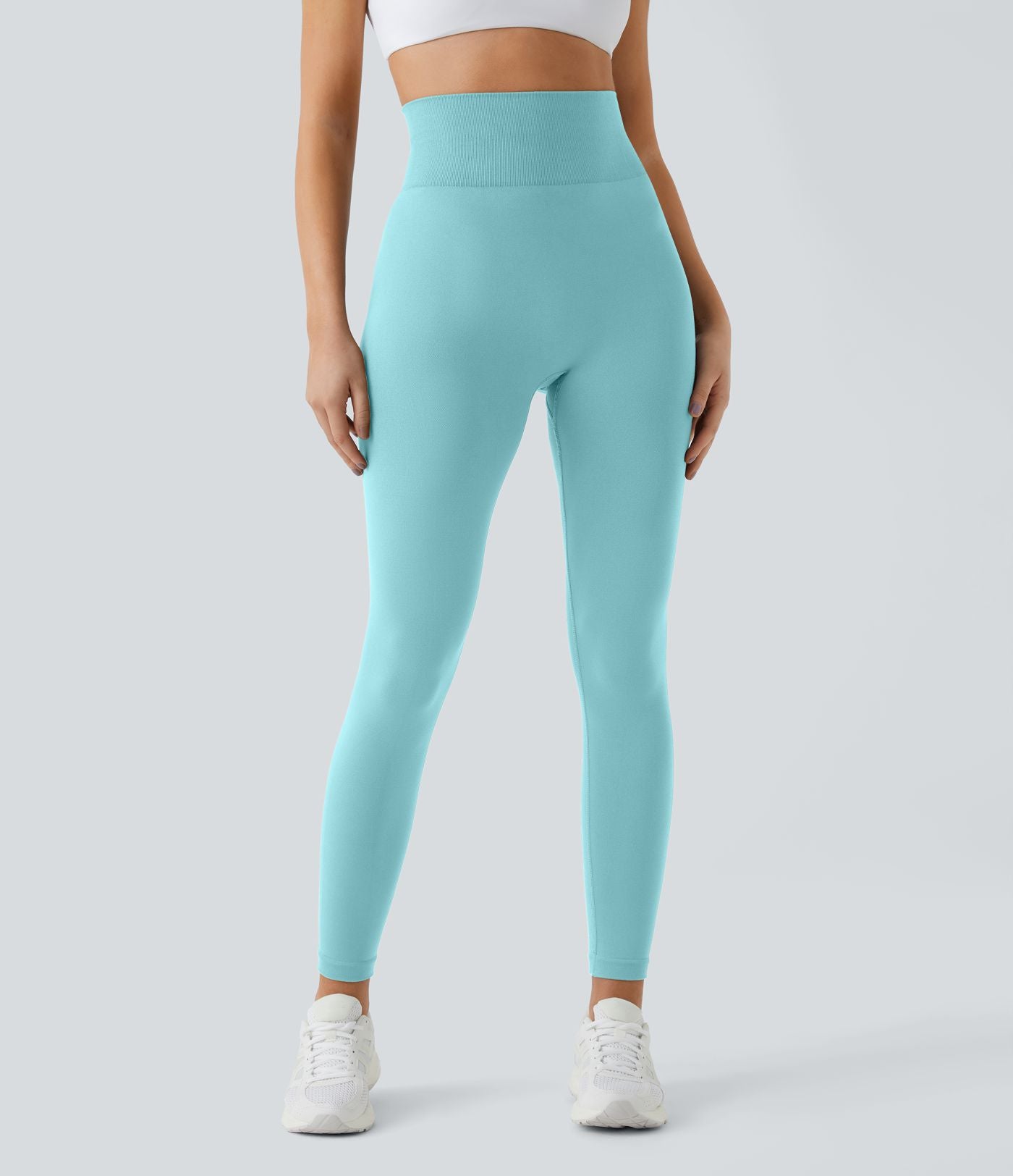 Legging taille haute froncé uni sans couture OneForm Seamless Flow