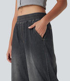 Jean décontracté Halara Flex™ taille mi-haute coupe ample avec poches