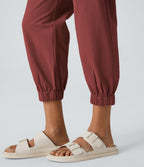 Joggings décontractés à taille mi-haute avec poches