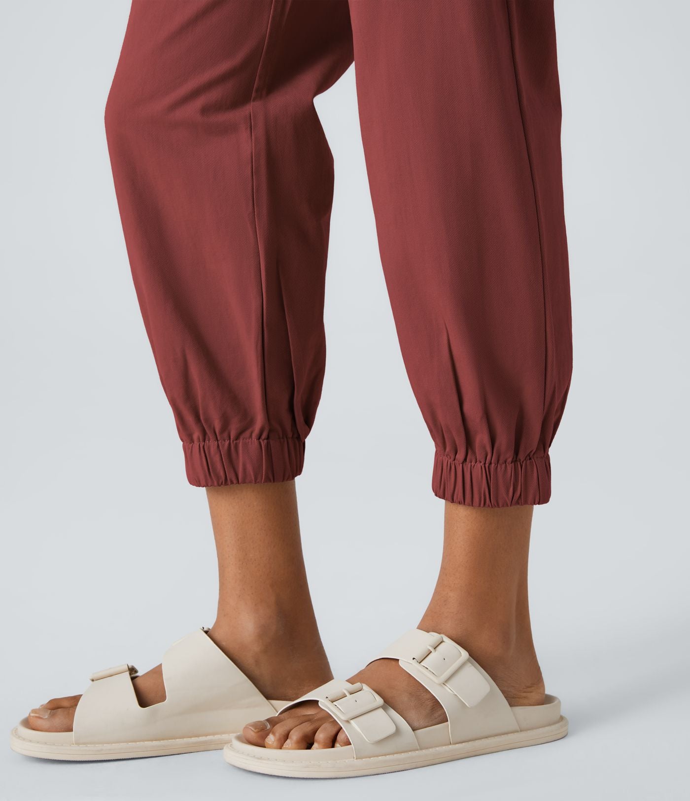 Joggings décontractés à taille mi-haute avec poches