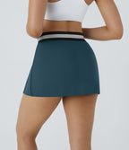 Jupe de tennis SoftlyZero™ Airy micro mini 2-en-1 à taille haute et color block ajustée au corps à effet frais InstantCool
