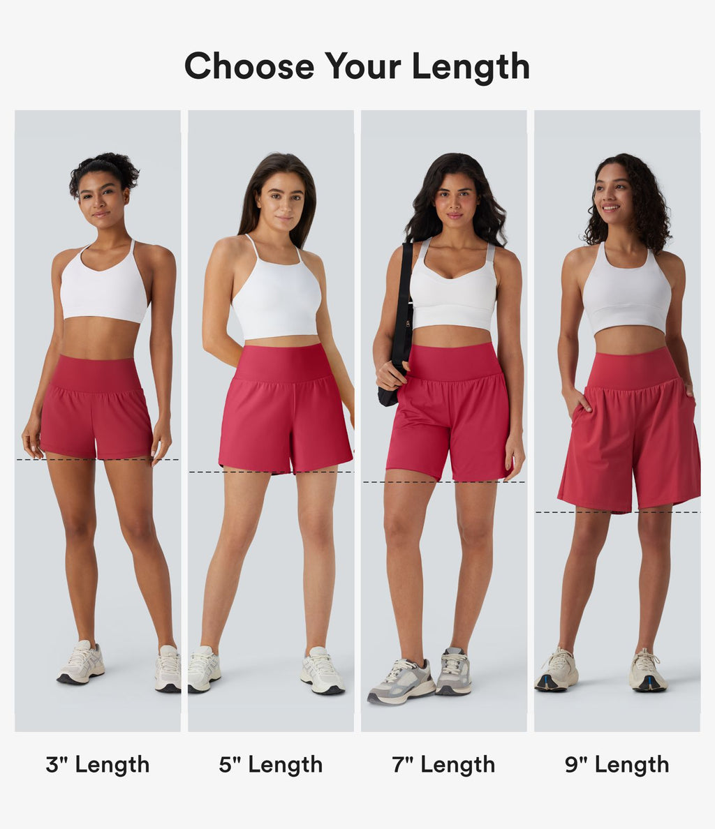 Short de yoga 2-en-1 SoftlyZero™ Airy taille très haute effet frais InstantCool 22,8 cm avec poches