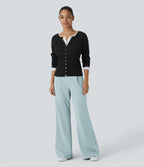 Pantalon tailleur évasé taille haute Halara Flex™ DayStretch avec poches