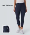 Pantalon de Golf Capri Taille Moyenne avec Poches Multiples, Coupe Fuselée, Séchage Rapide - Avec Poche pour Tees - Protection UPF40+