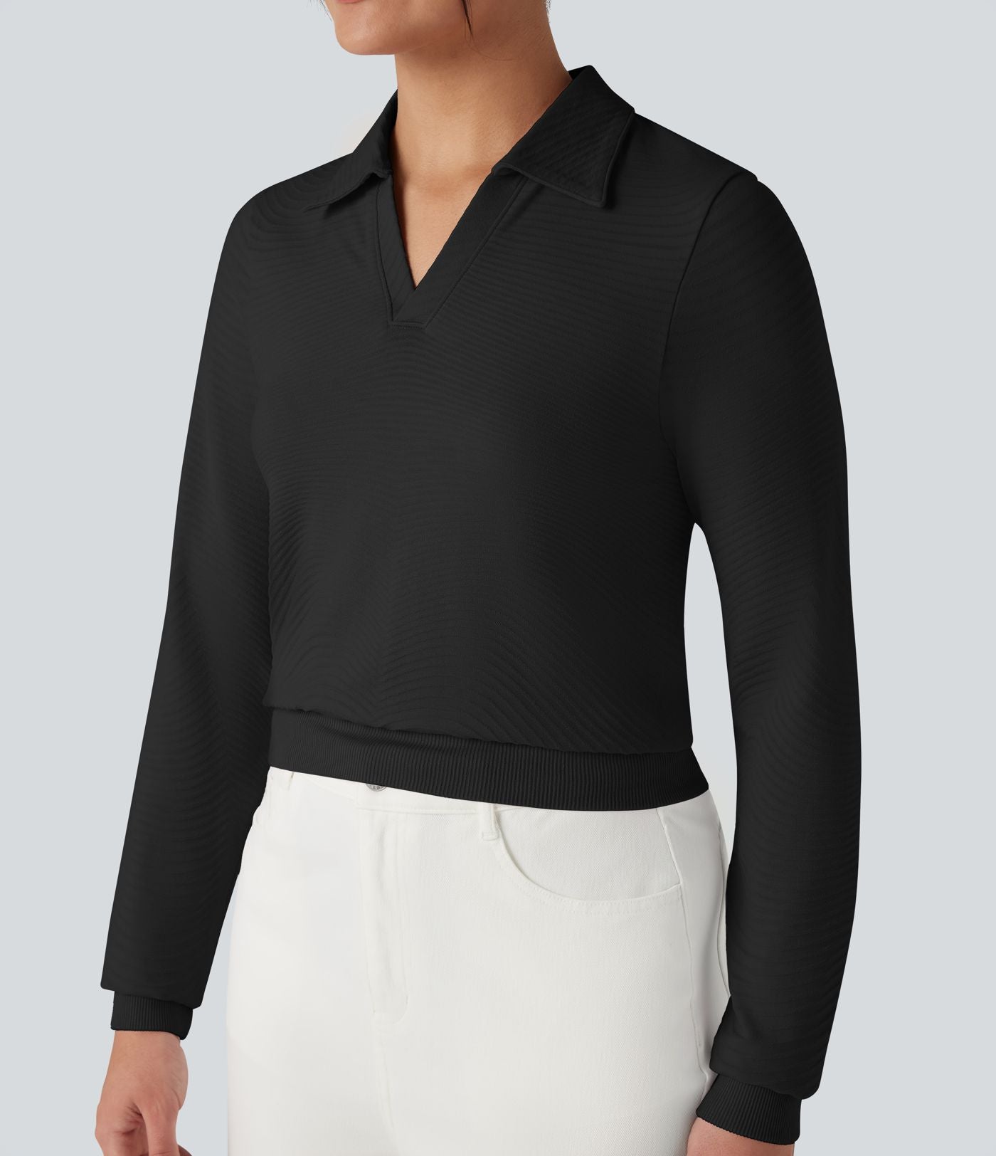Haut de sport polo à manches longues sans couture OneForm Seamless Flow