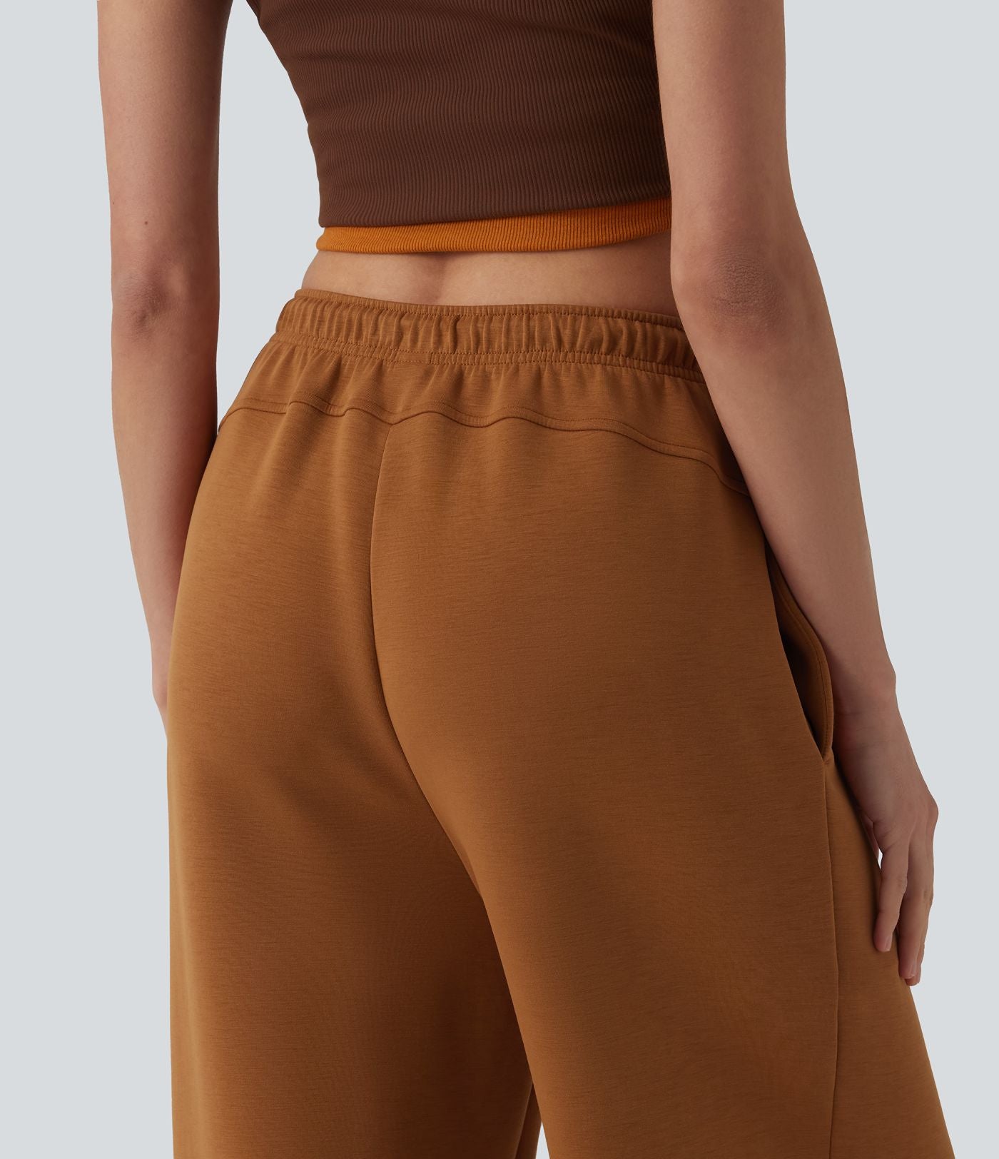 Pantalon casual SpacerTek™ coupe droite taille haute avec cordon de serrage et poches
