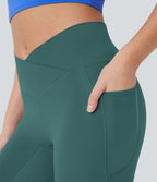 Softlyzero™ Legging Capri Unis Poches Croisées - UPF50+