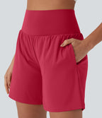 Short de yoga SoftlyZero™ Airy 2-en-1 taille très haute avec poches et effet frais InstantCool 17,5 cm