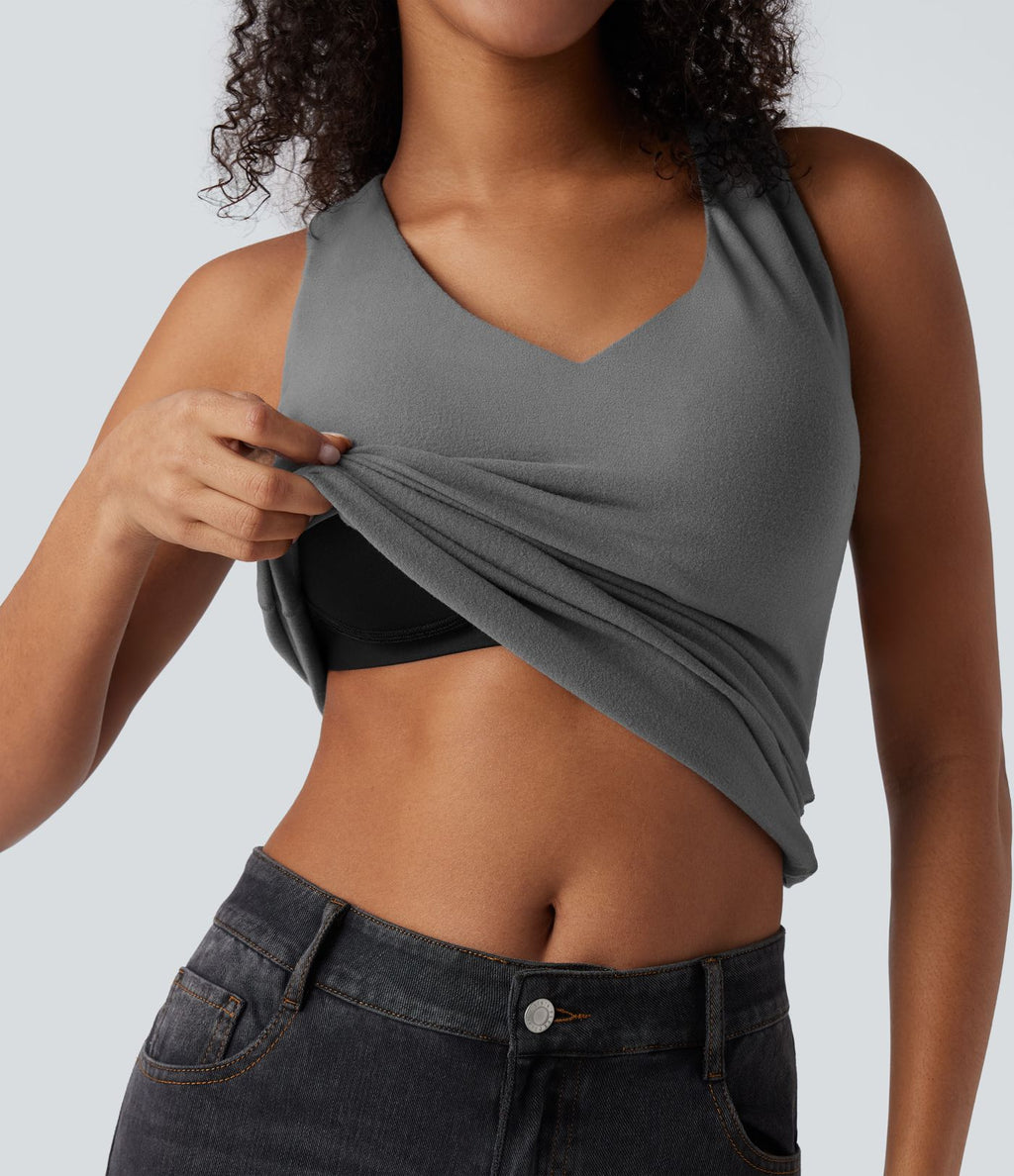 Débardeur chaud col V push-up - Bonnets E-G