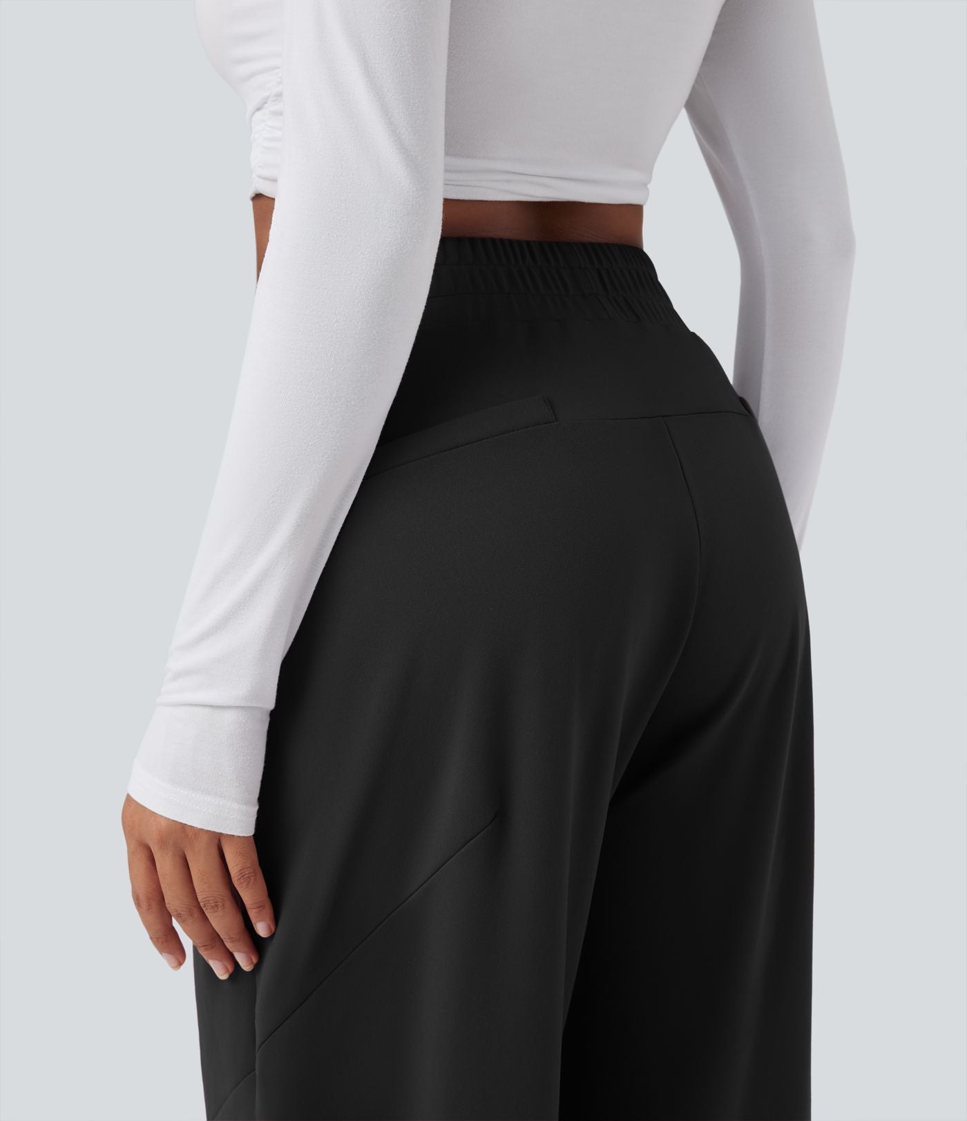 Pantalon 7/8 jambes tonneau taille moyenne DayStretch avec poches