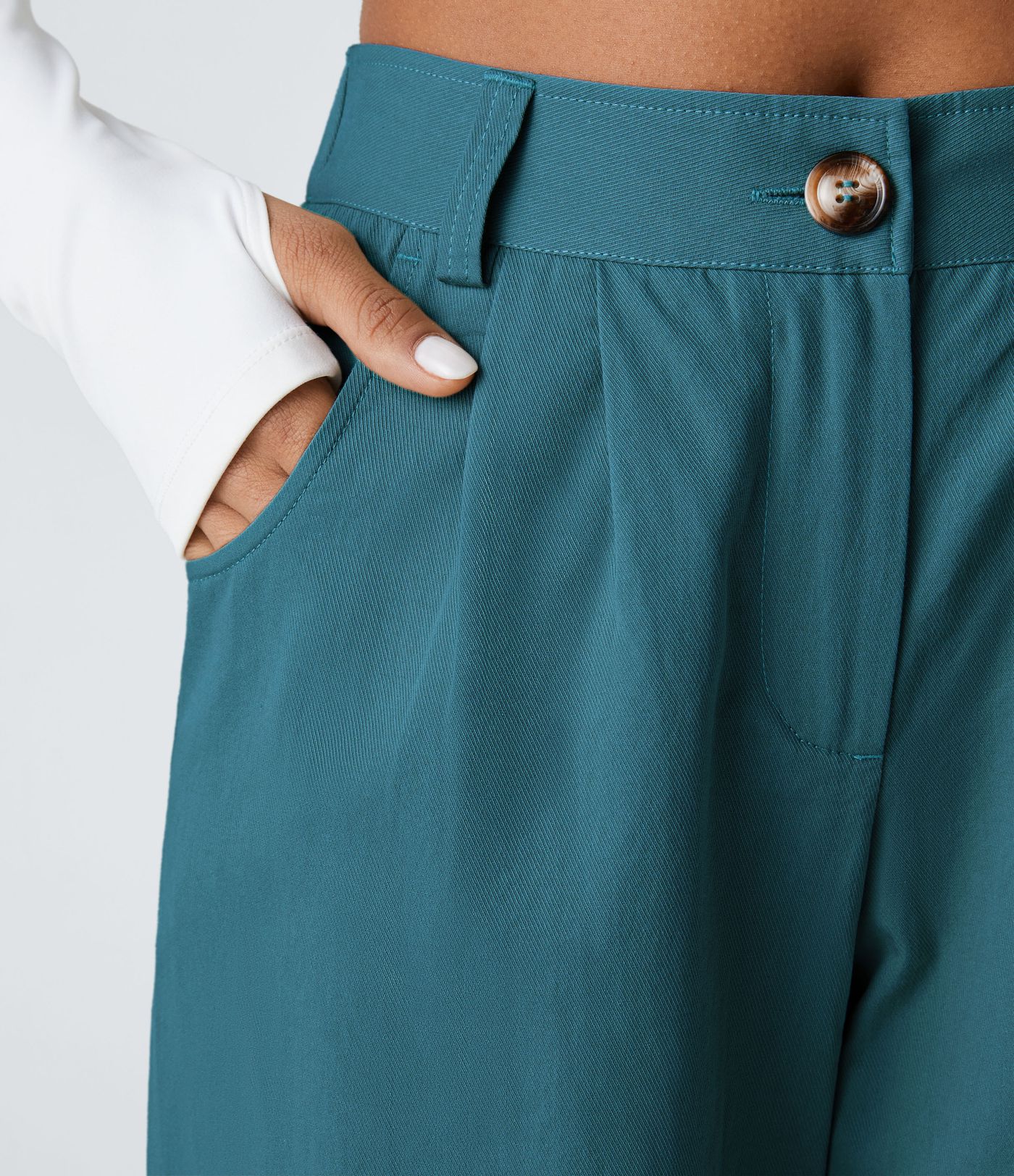 Joggings décontractés à taille mi-haute avec poches