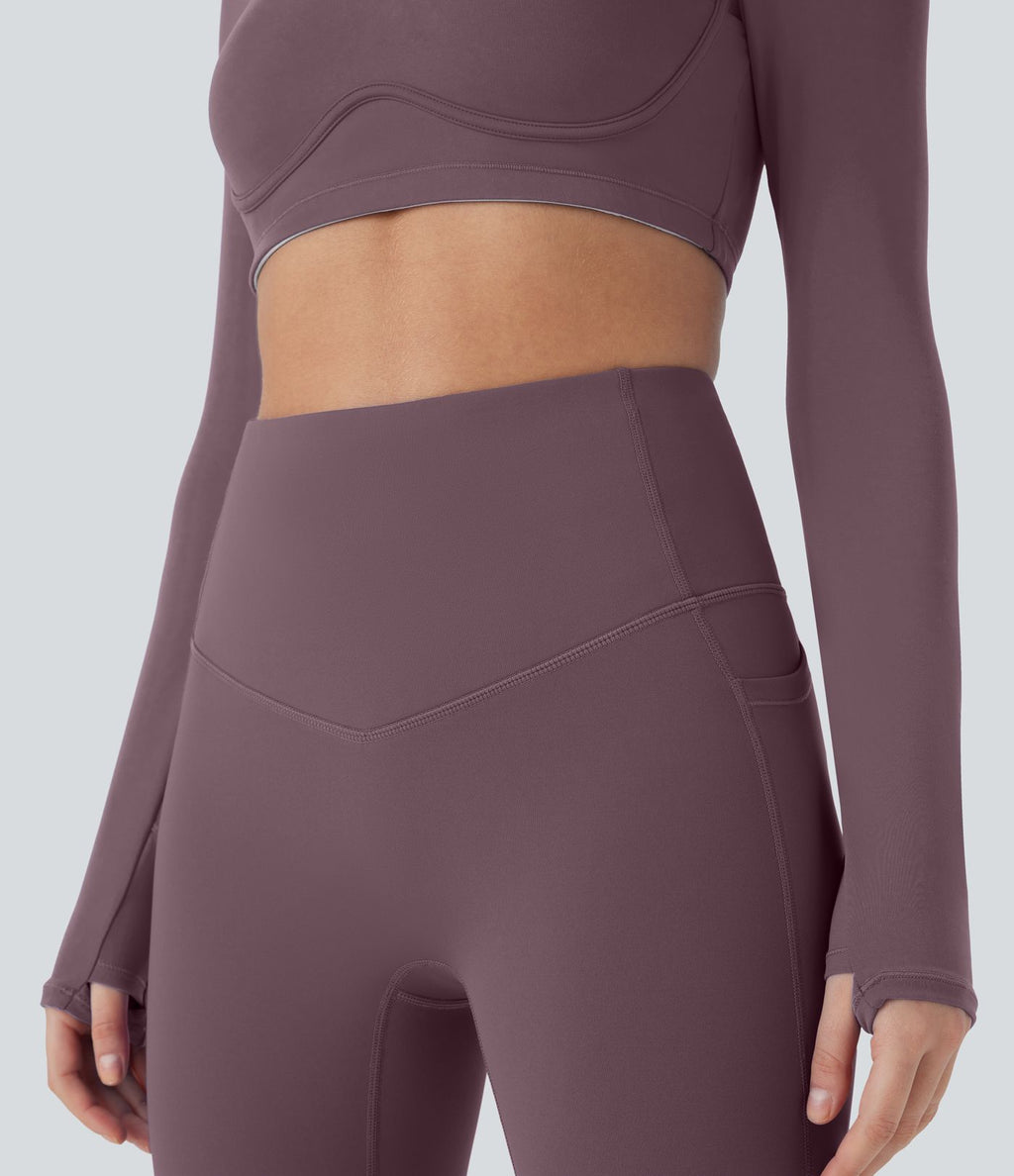 Legging de sport taille haute gainant et thermique Softlyzero™ avec poches