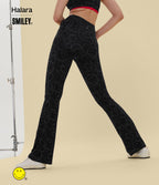 Legging de training bootcut Halara X Smiley® Halara UltraSculpt™ taille haute push-up froncé ventre plat avec poches