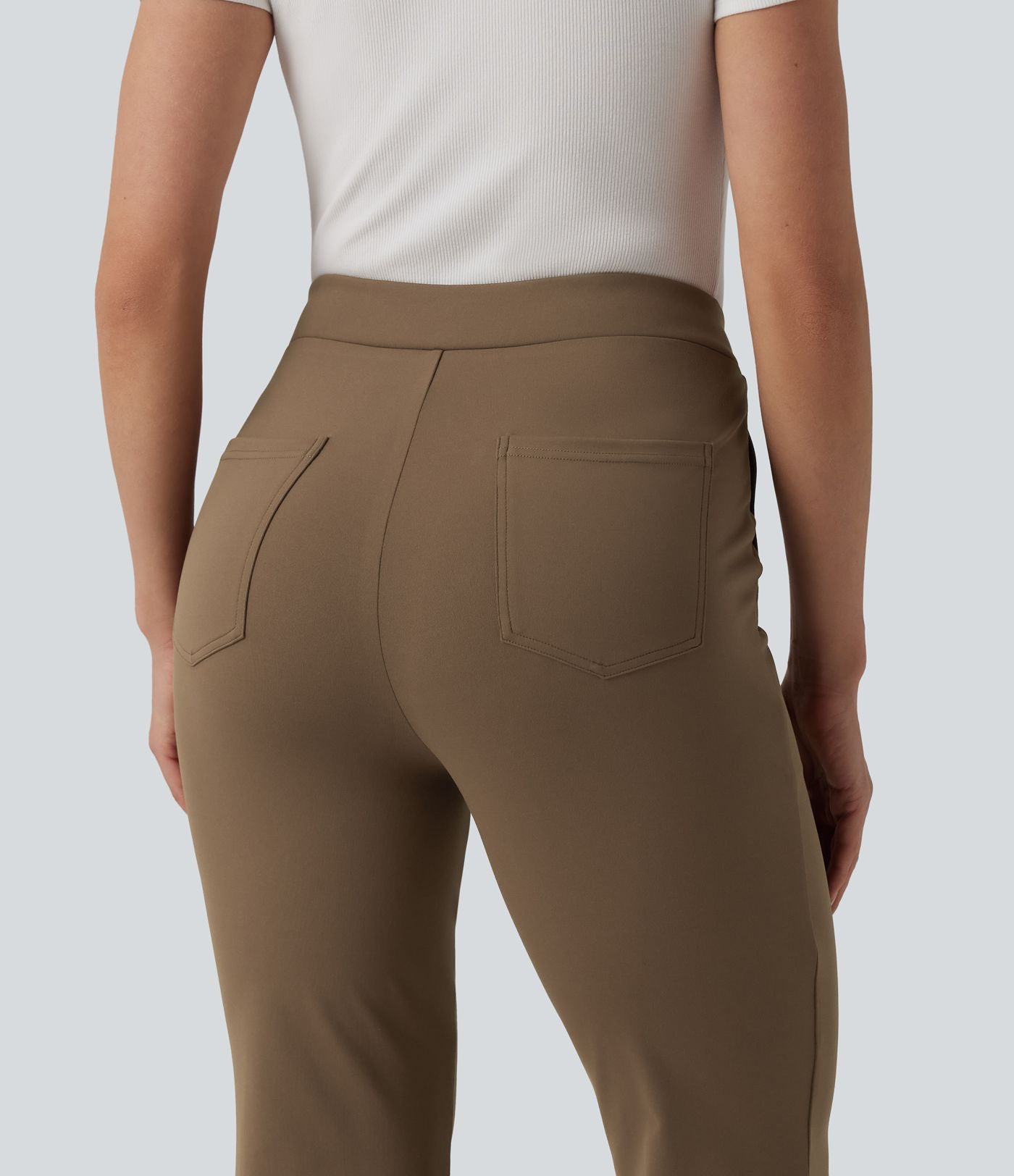 Pantalon tailleur évasé asymétrique Halara Flex™ DayStretch taille mi-haute avec poches