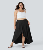 Breezeful™ Taille Haute à Volants 2 en1 Fluide Sèchement Rapide Quotidien Causal Grande Taille