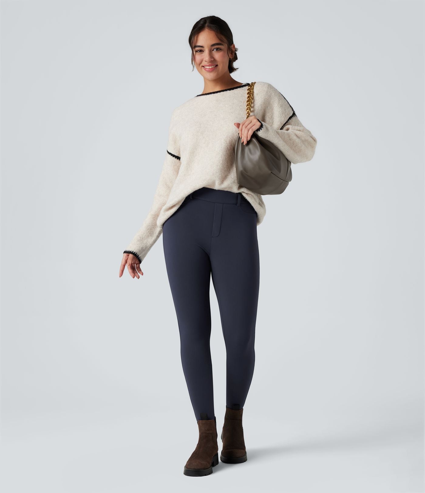 Legging thermique SoftlyZero™ Plush 7/8 taille haute avec poches