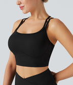 Soutien-gorge de sport yoga SoftlyZero™ Plush soutien souple double bretelles bonnets E-G