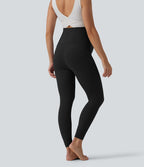 Halara UltraSculpt™ Legging yoga maternité 7/8 uni taille ultra haute à cordon de serrage avec poches