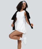 Breezeful™ Robe Sport Tennis Mini Dos Nu Ourlet avec Poches 2 en 1 Séchage Rapide