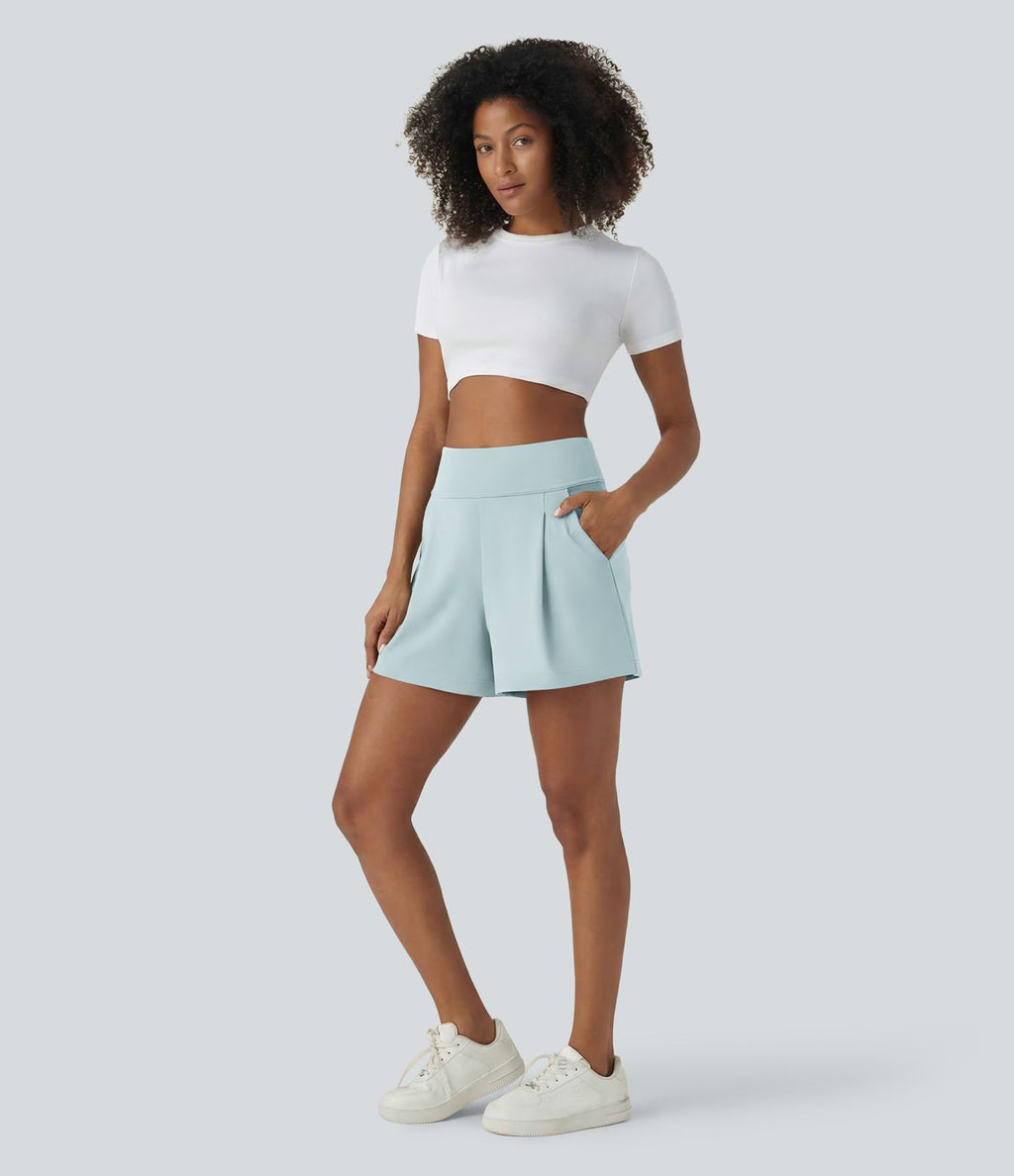 Short de travail large taille haute DayStretch avec poches
