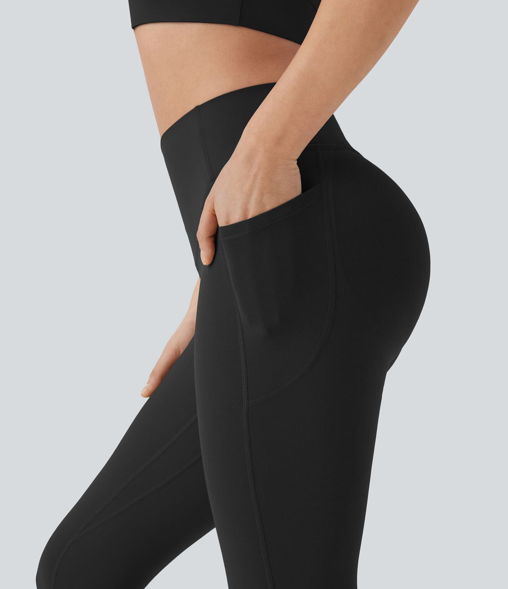 Legging 7/8 corsaire d'entraînement gainant galbant taille haute avec effet scrunch et poches Halara UltraSculpt™
