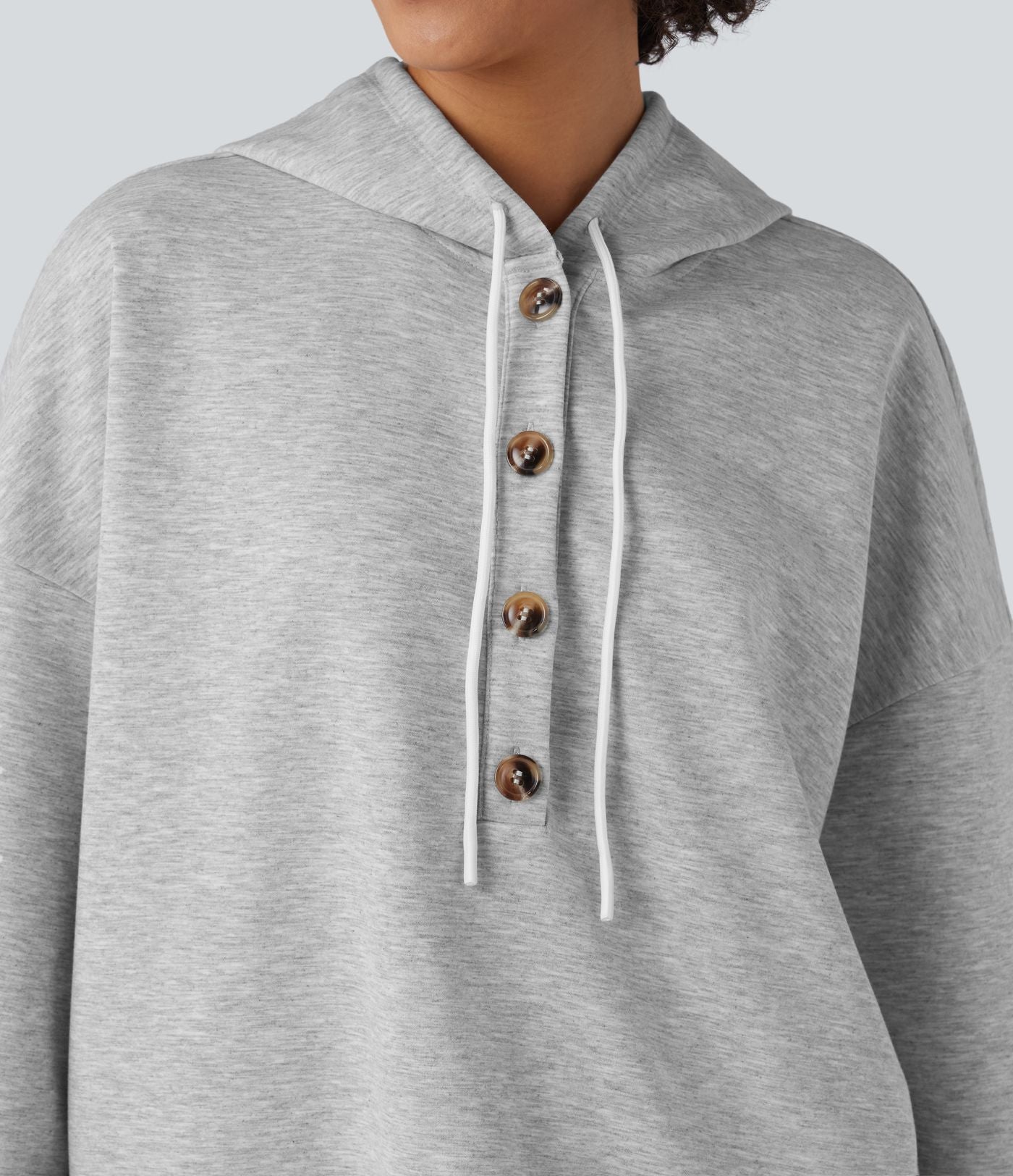 Sweat-shirt décontracté à capuche, cordon de serrage, manches longues et poches