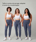 Jogging Casual Uni Taille Haute Poche Latérale