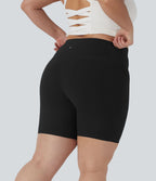 Short cycliste 17,5 cm d'entraînement gainant taille haute grande taille avec poches Halara UltraSculpt™