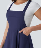 Robe mi-longue décontractée fluide Breezeful™ séchage rapide avec bretelles ajustables, boutons et poches multiples