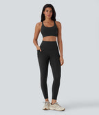 Legging 7/8 de yoga gainant galbant taille haute avec poches Halara UltraSculpt™