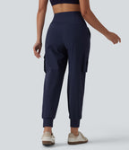 Jogging cargo décontracté à séchage rapide effet frais InstantCool taille haute avec cordon de serrage et poches, protection solaire UPF40+