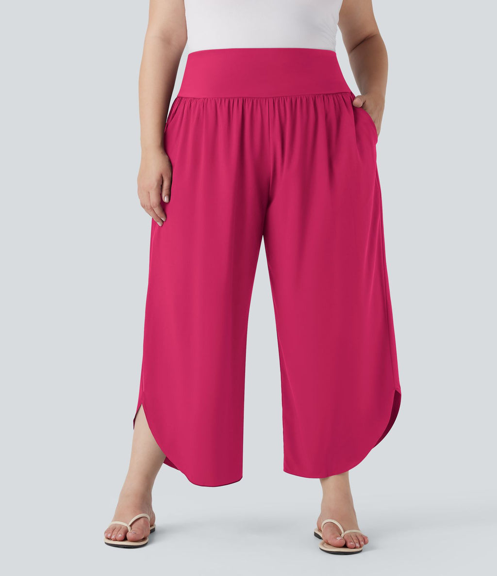 Pantalon tailleur gainant taille haute avec poches Halara Flex™