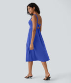 Robe décontractée mi-longue rembourrée A-D