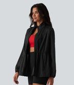 Veste sport manches longues séchage rapide à cordon de serrage intérieur - UPF40+