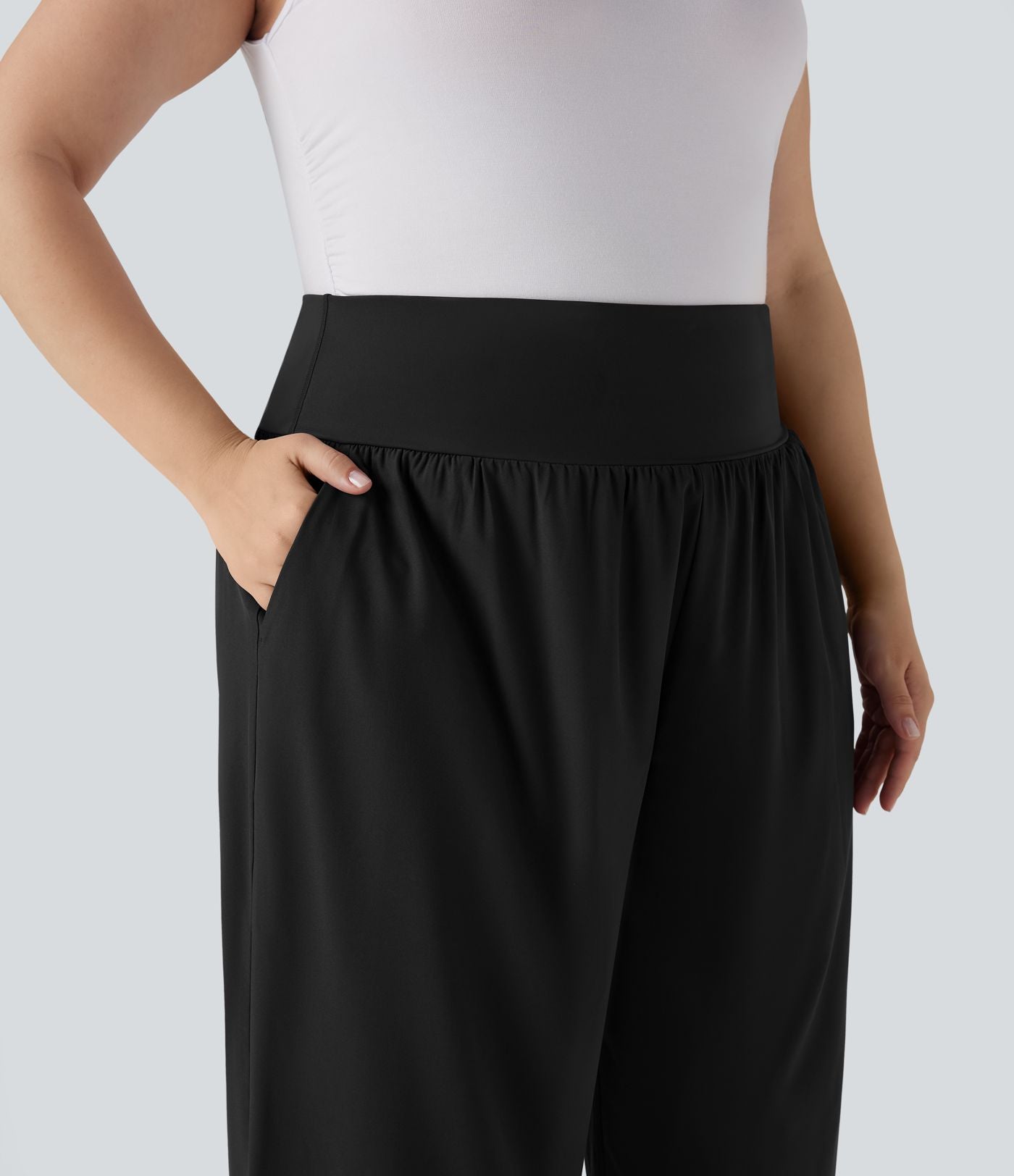 Pantalon tailleur gainant taille haute avec poches Halara Flex™
