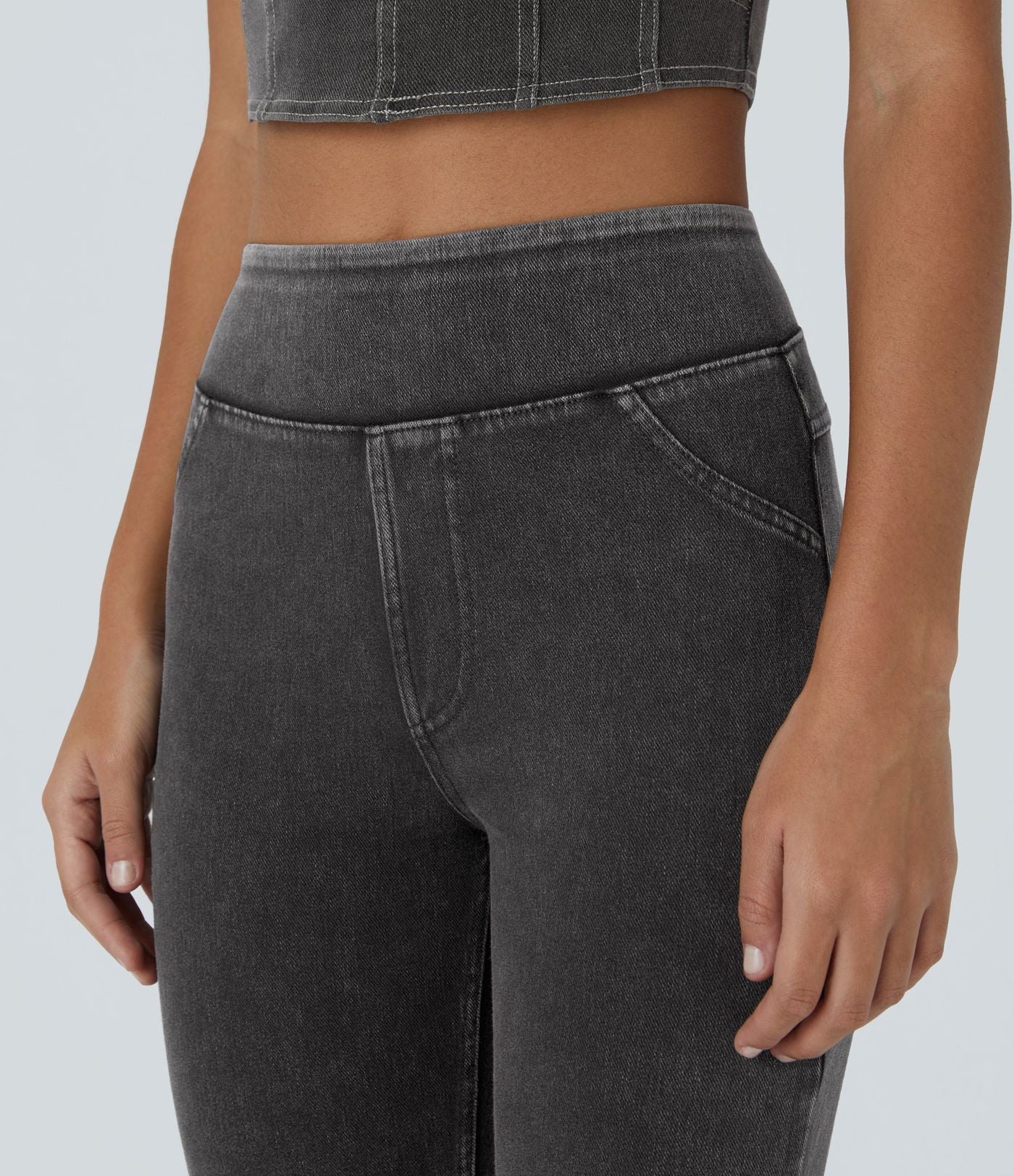 Halara Flex™ Jegging Capri Taille Haute Extensible Poche Latérale Arrière