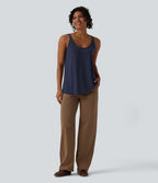 Débardeur casual col U coupe ample
