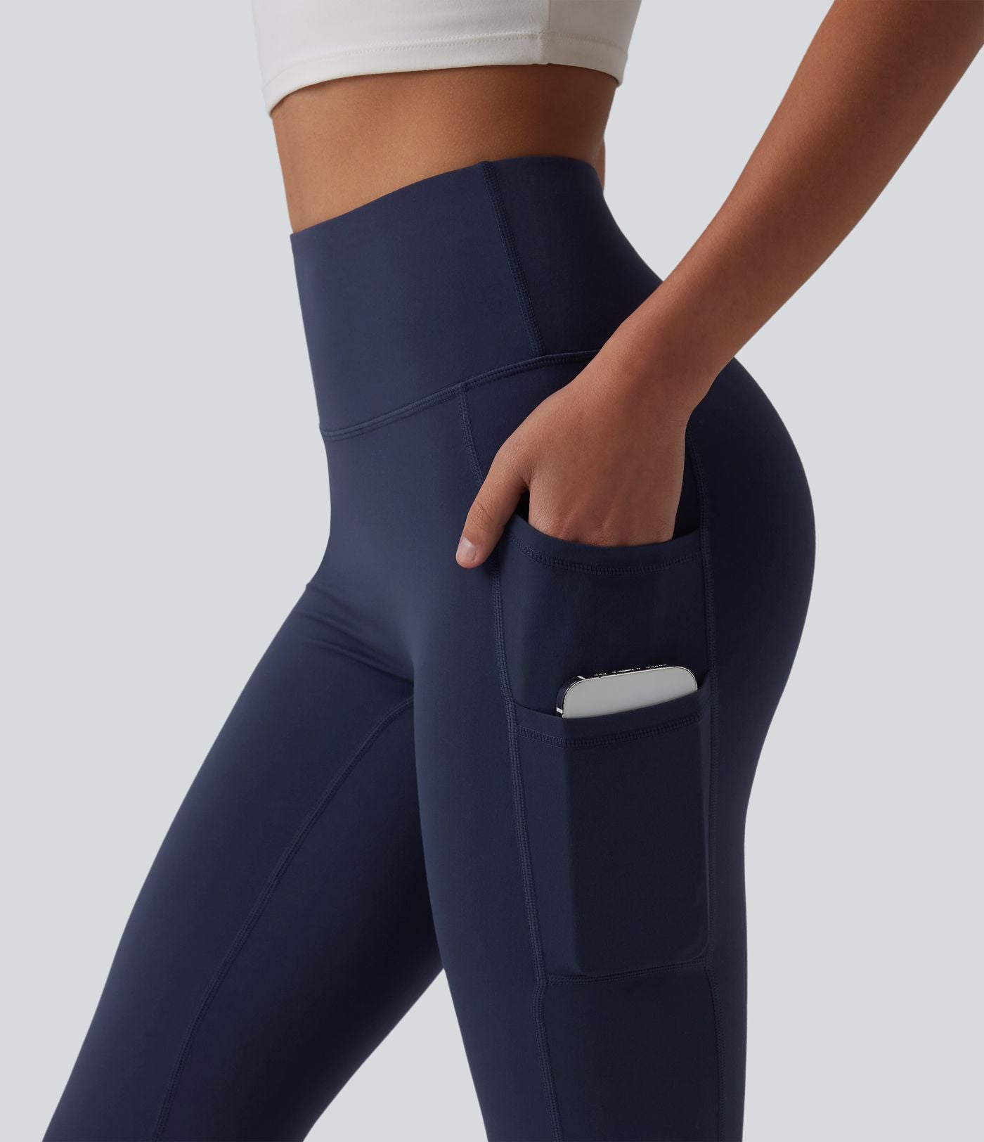 Legging de yoga corsaire SoftlyZero™ taille haute avec poches - UPF50+
