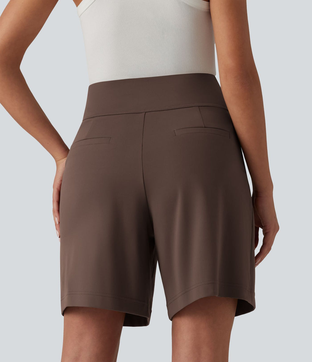 Short tailleur ample DayStretch taille haute 17,5 cm avec poches